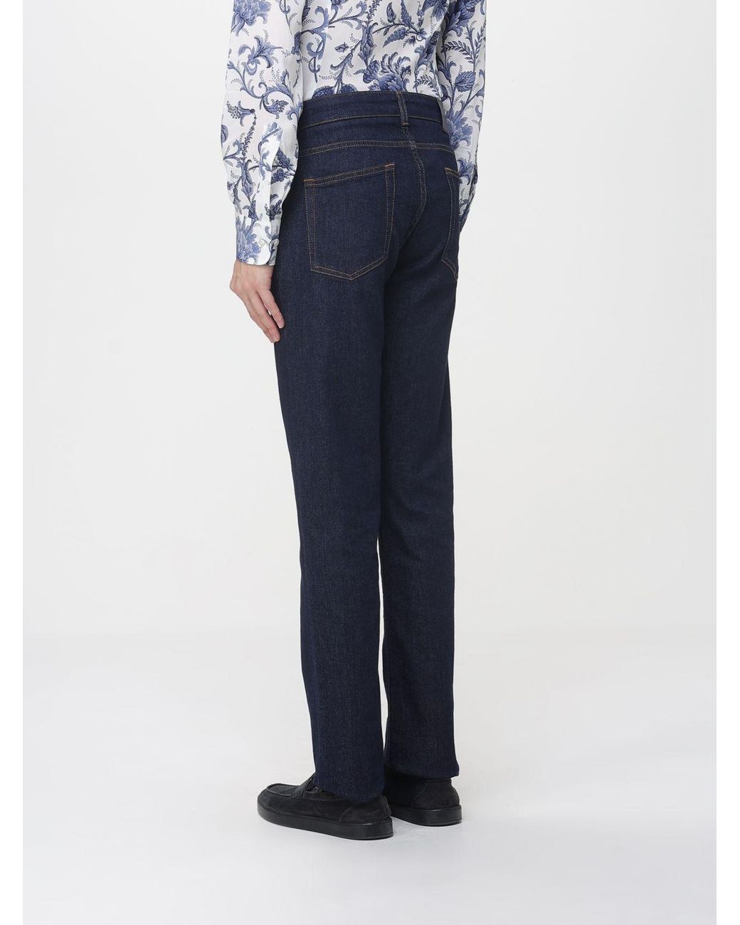 Etro Blue Regular Jeans for men