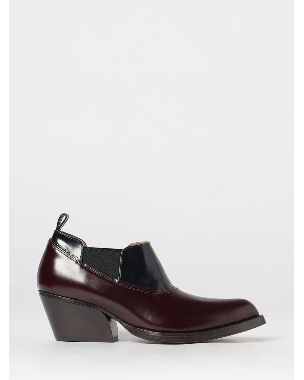 Marni White Bicolour Brushed Calf Leather Texan Boots With Elasticated Ankle