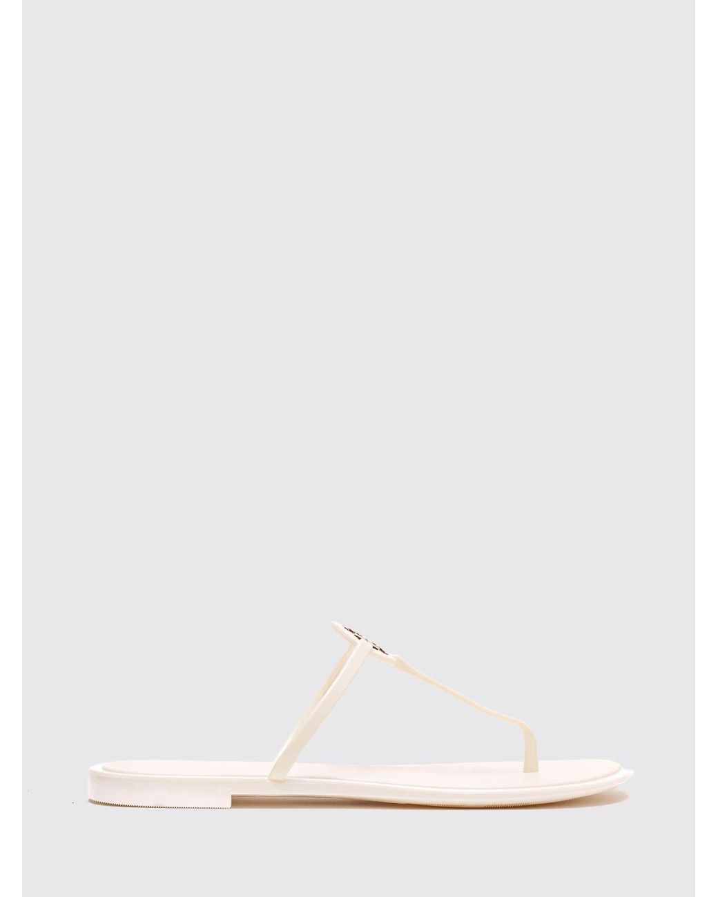 Tory Burch White Miller Jelly Thong Sandals