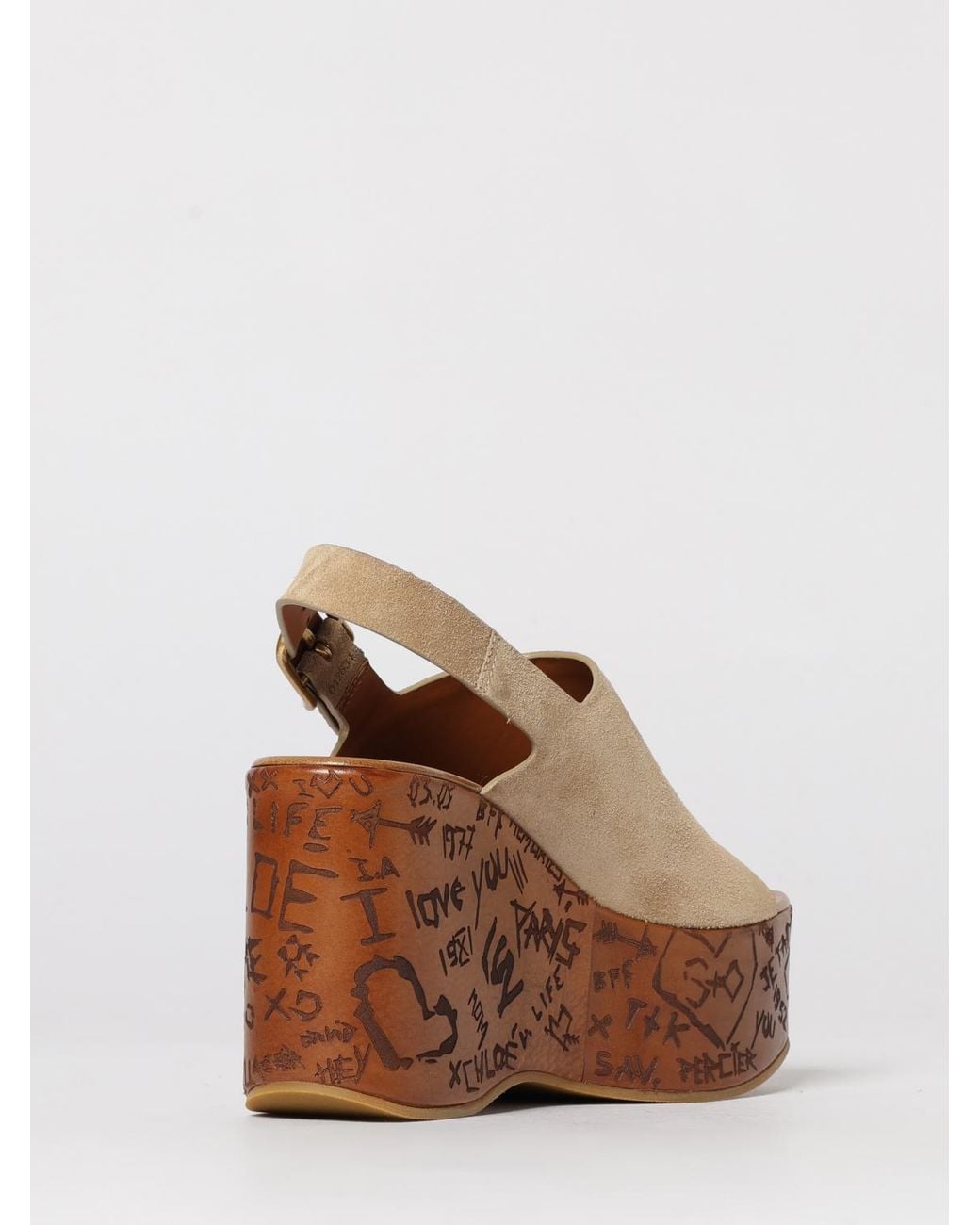 Chloé Brown ChloÉ Maxime Suede Wedge Sandals