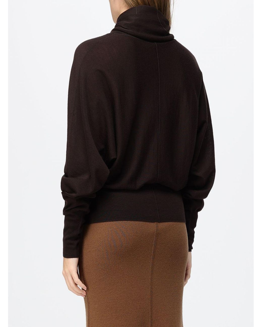 Soeur Black Ribbed Merino Wool Regular-Fit Turtleneck Jumper