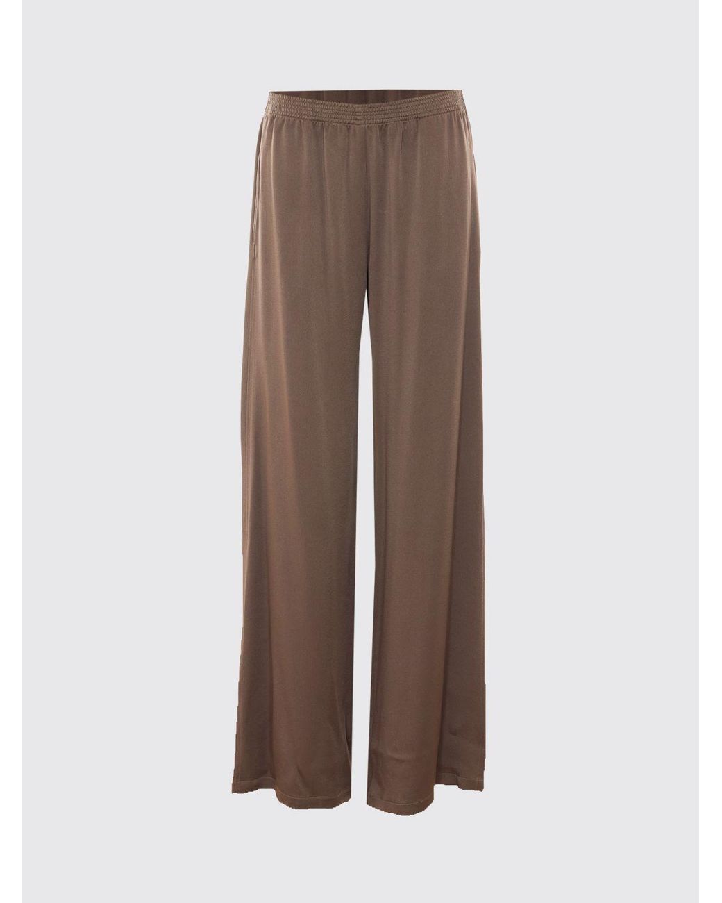 Fabiana Filippi Brown High-Waisted Wide-Leg Palazzo Trousers With Elastic Waistband