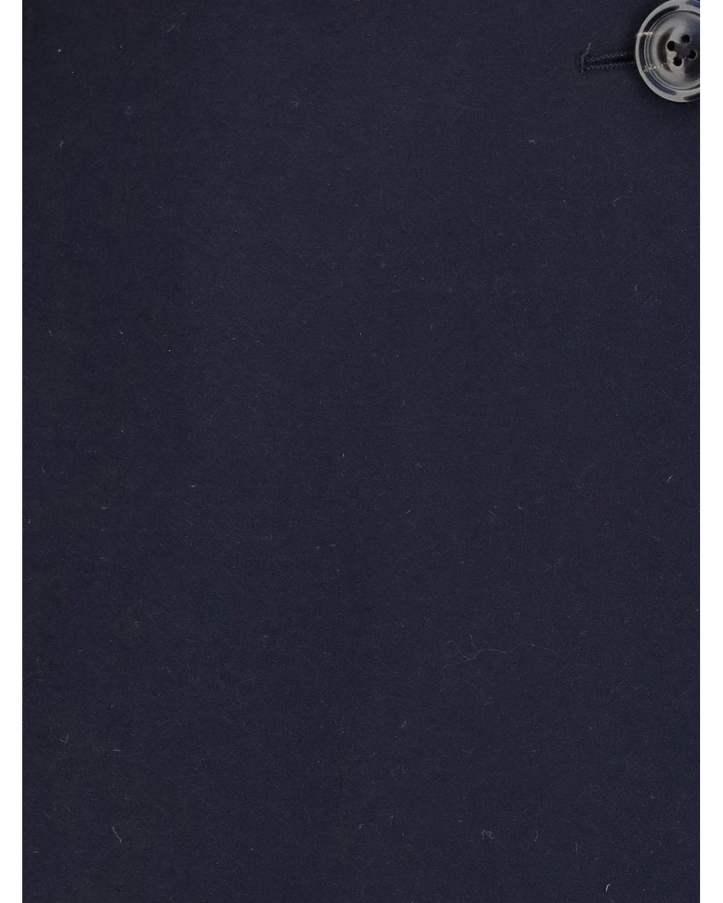 Maison Margiela Blue Single-Breasted Long Wool Coat With V-Neck