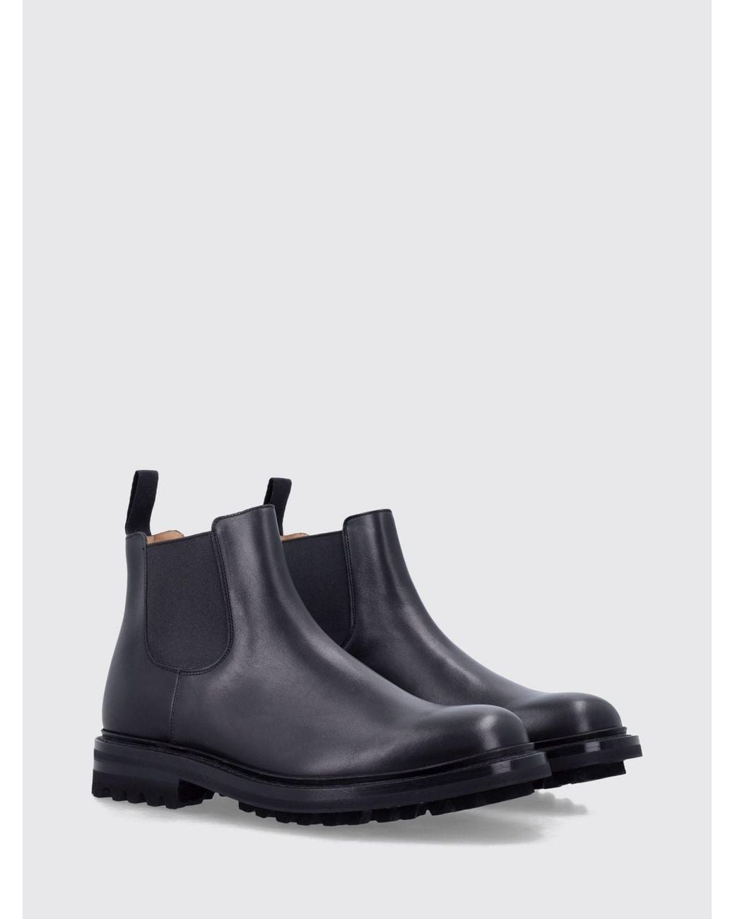 Church's Blue Mccarthy Calfskin Leather Chelsea Boots With Lug Sole for men
