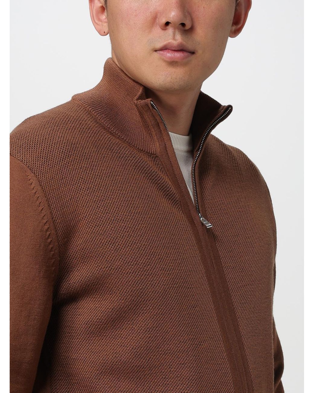 Boss Brown Cardigan for men