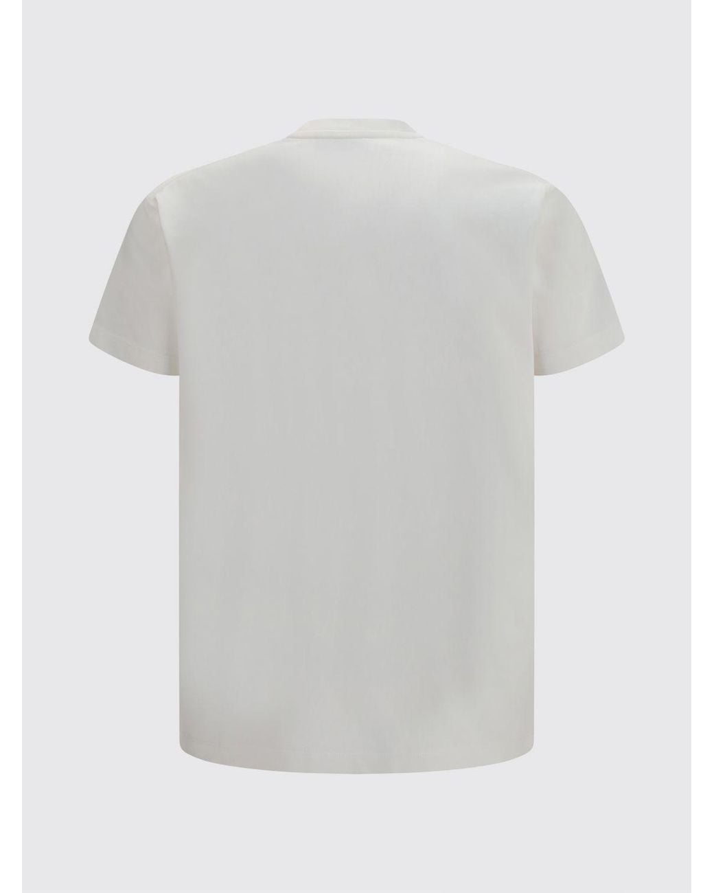DSquared² White Slim Fit Short-Sleeved Cotton T-Shirt With Printed Logo for men