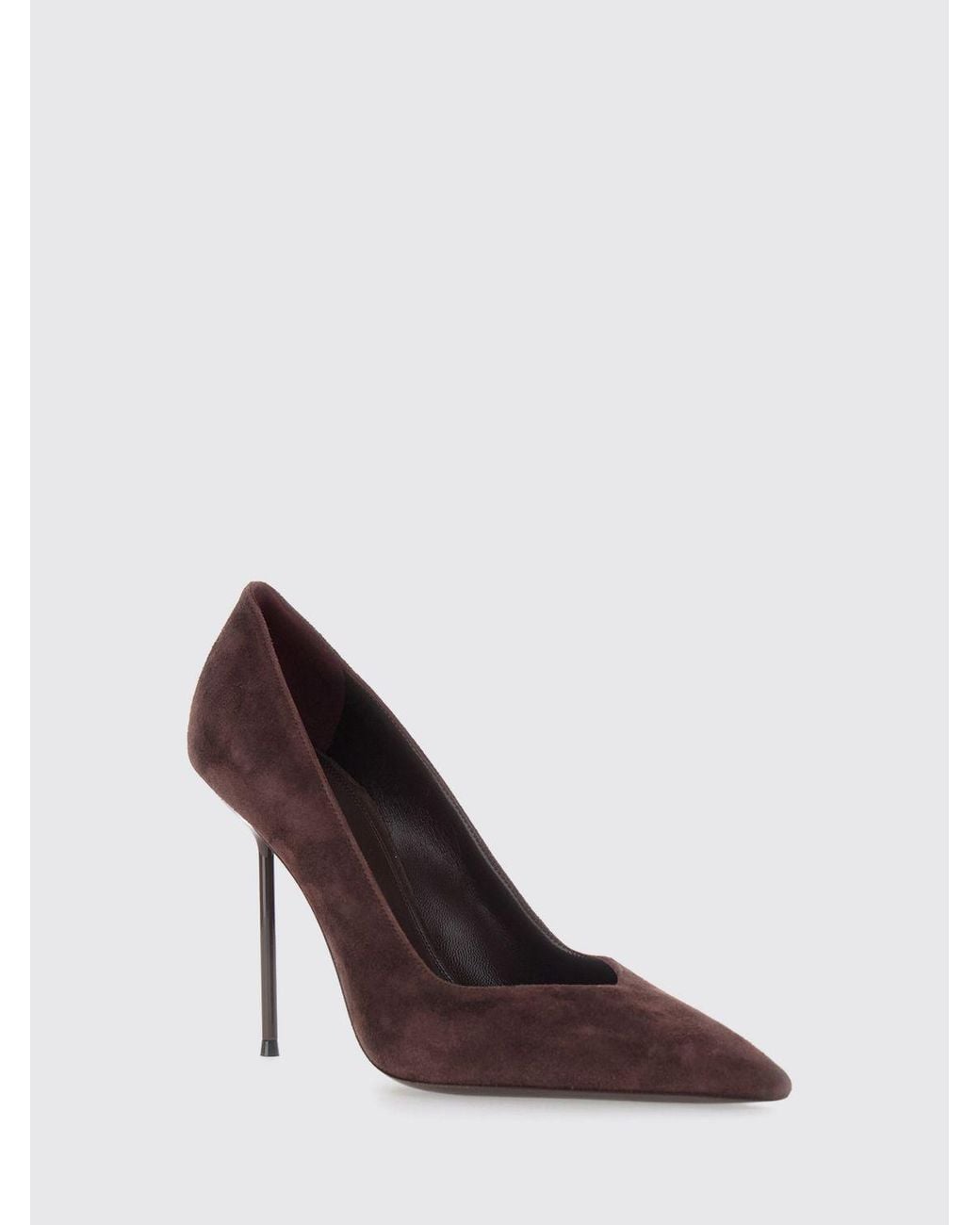 Paris Texas Brown Lidia Suede High Stiletto Heel Court Shoes