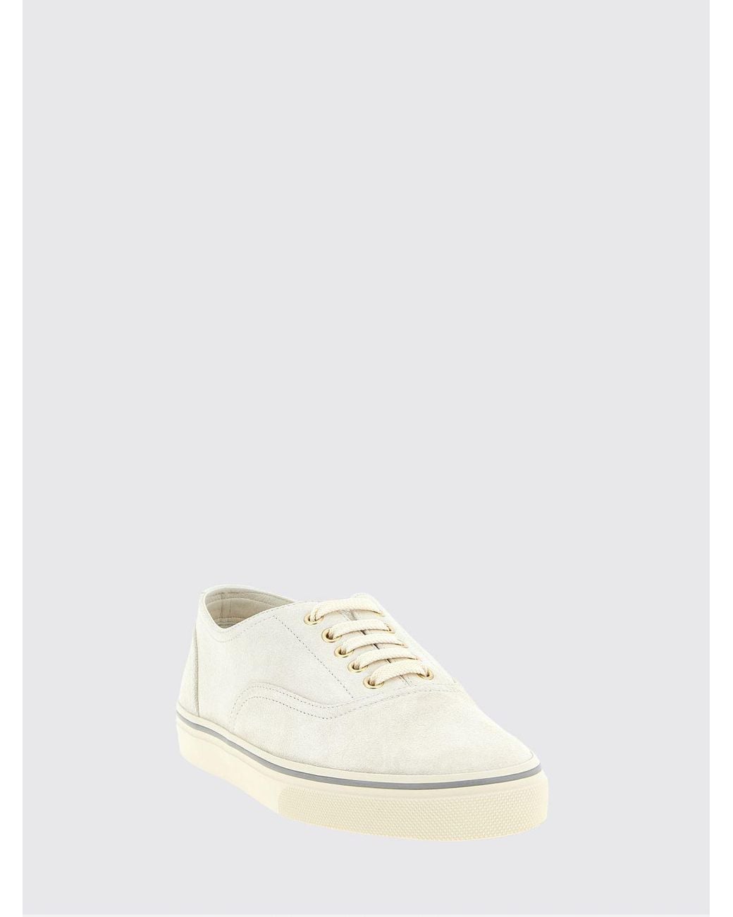 Brunello Cucinelli Natural Suede Low-Top Sneakers for men
