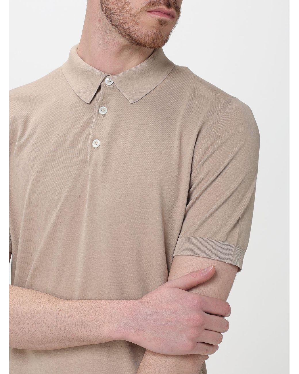 Eleventy Baumwoll-Poloshirt in Natural für Herren