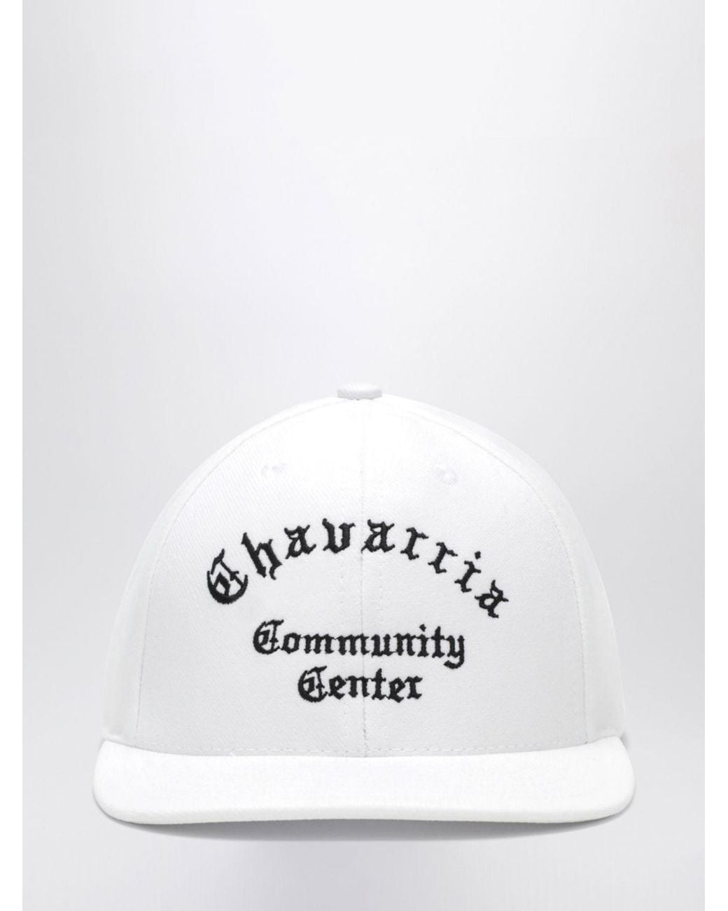 Willy Chavarria White Baseball Cap With Embroidered Logo And Slogan Print for men