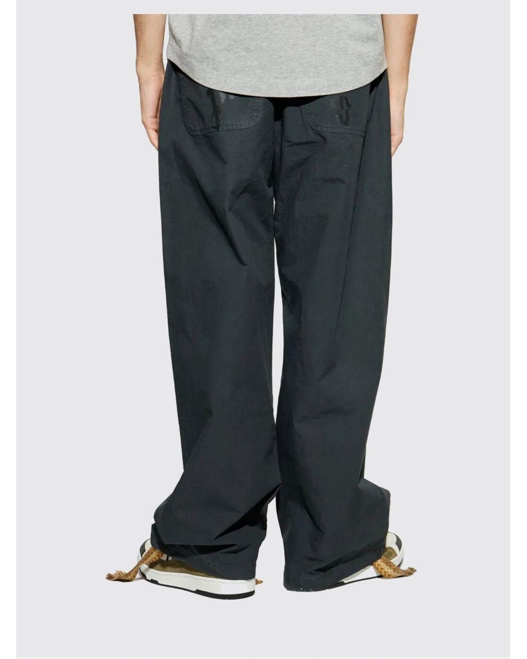 Palm Angels Blue Trousers for men