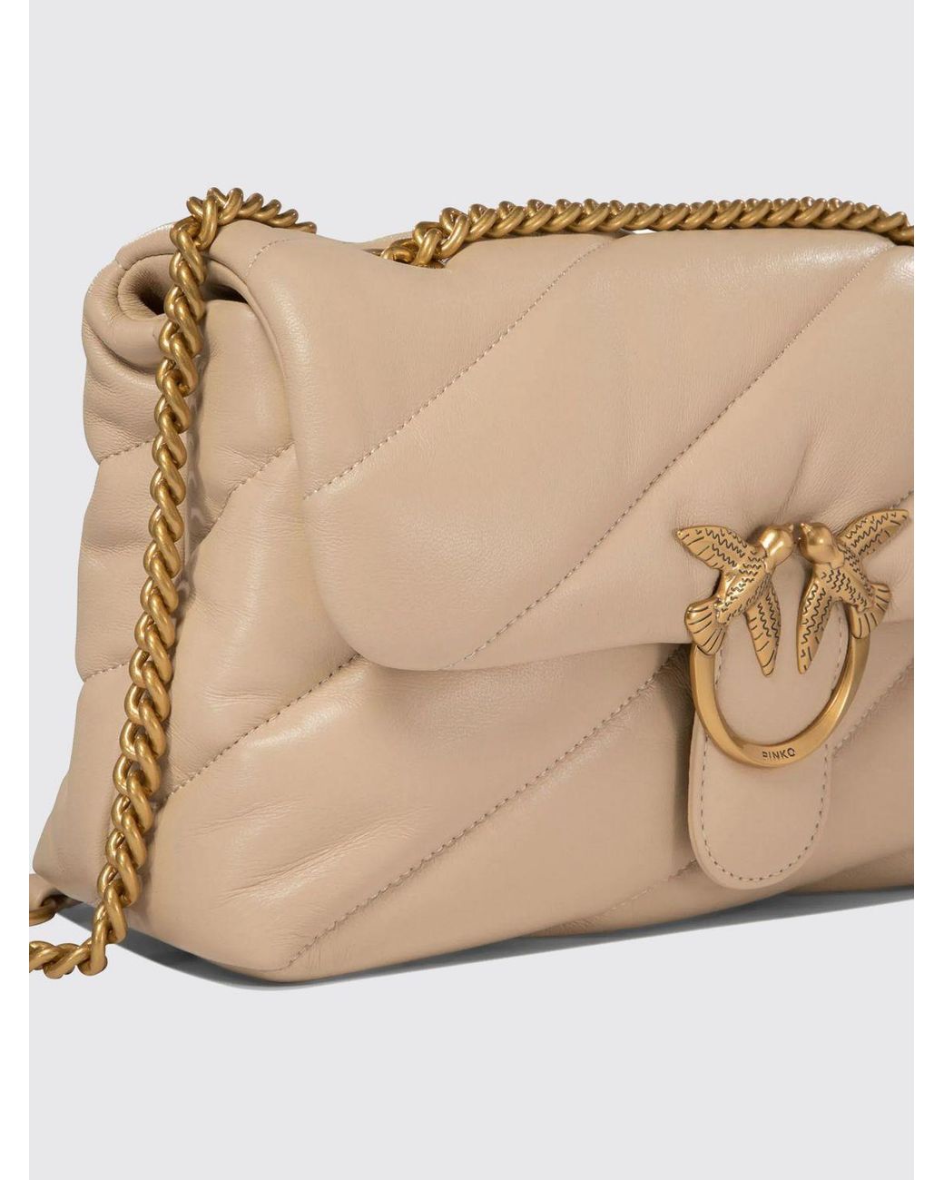 Pinko Natural Classic Love Bag Puff Quilted Nappa Crossbody Bag