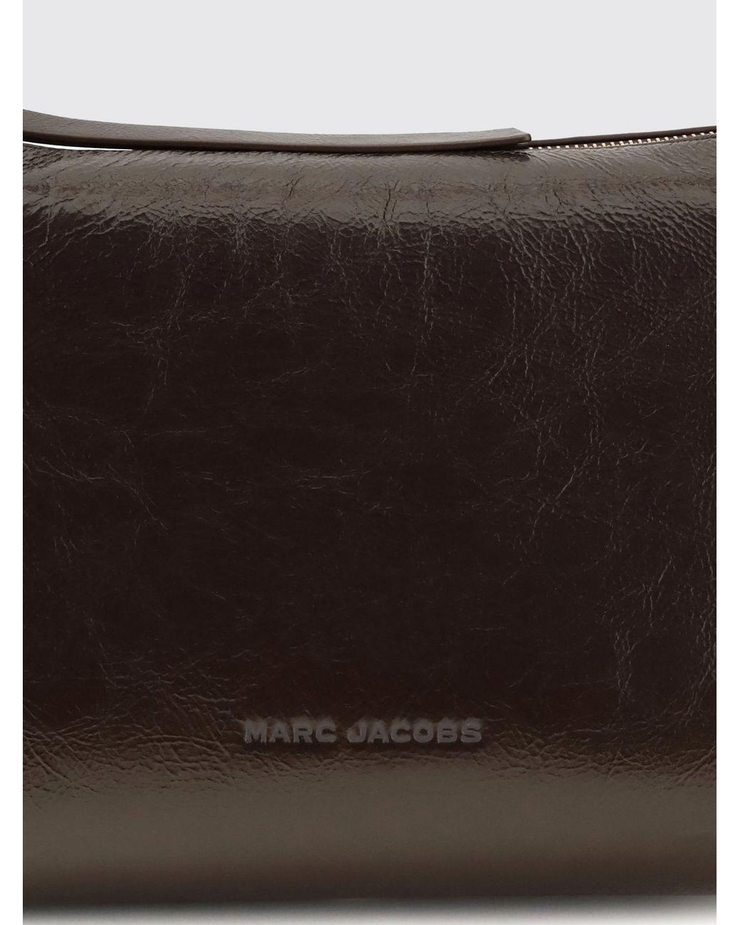Marc Jacobs Black Scene Calfskin Leather Shoulder Bag With Embossed Logo