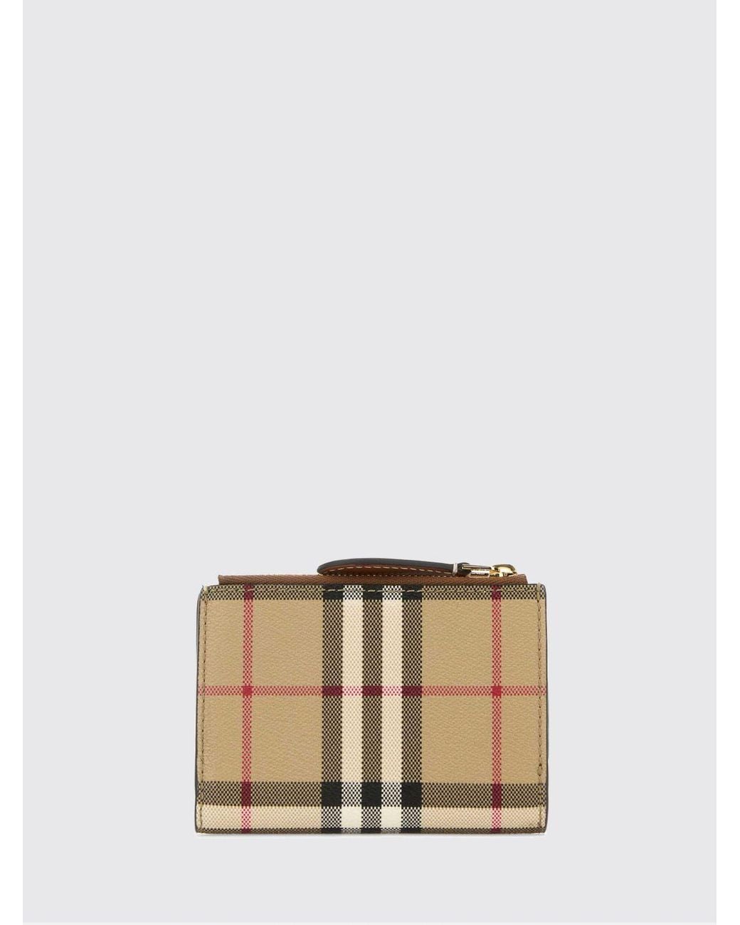 Burberry Natural Vintage Check Coated Cotton Bifold Wallet