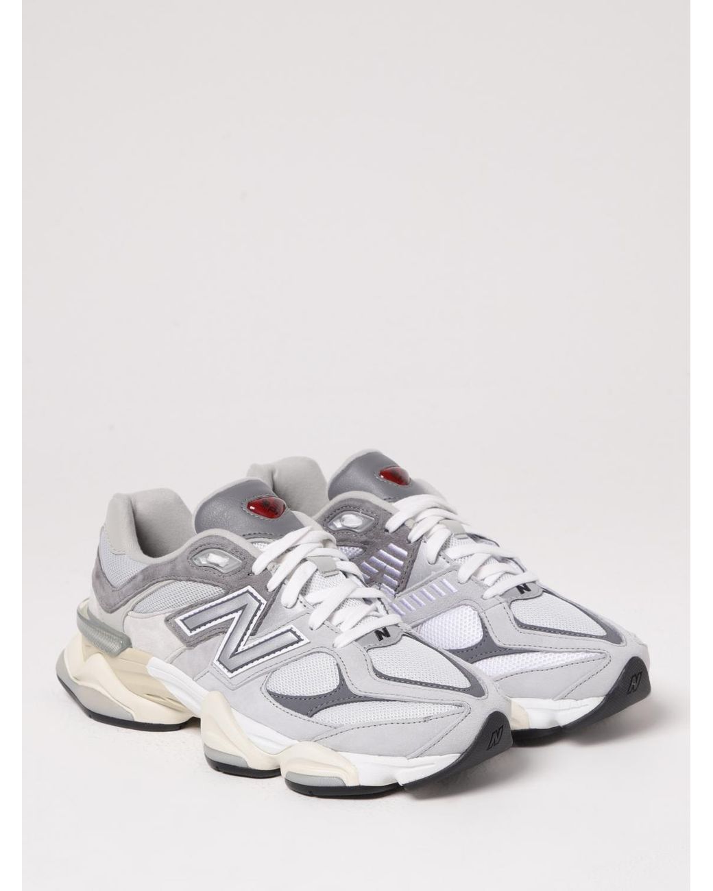 New Balance White 9060 Suede And Mesh Sneakers for men