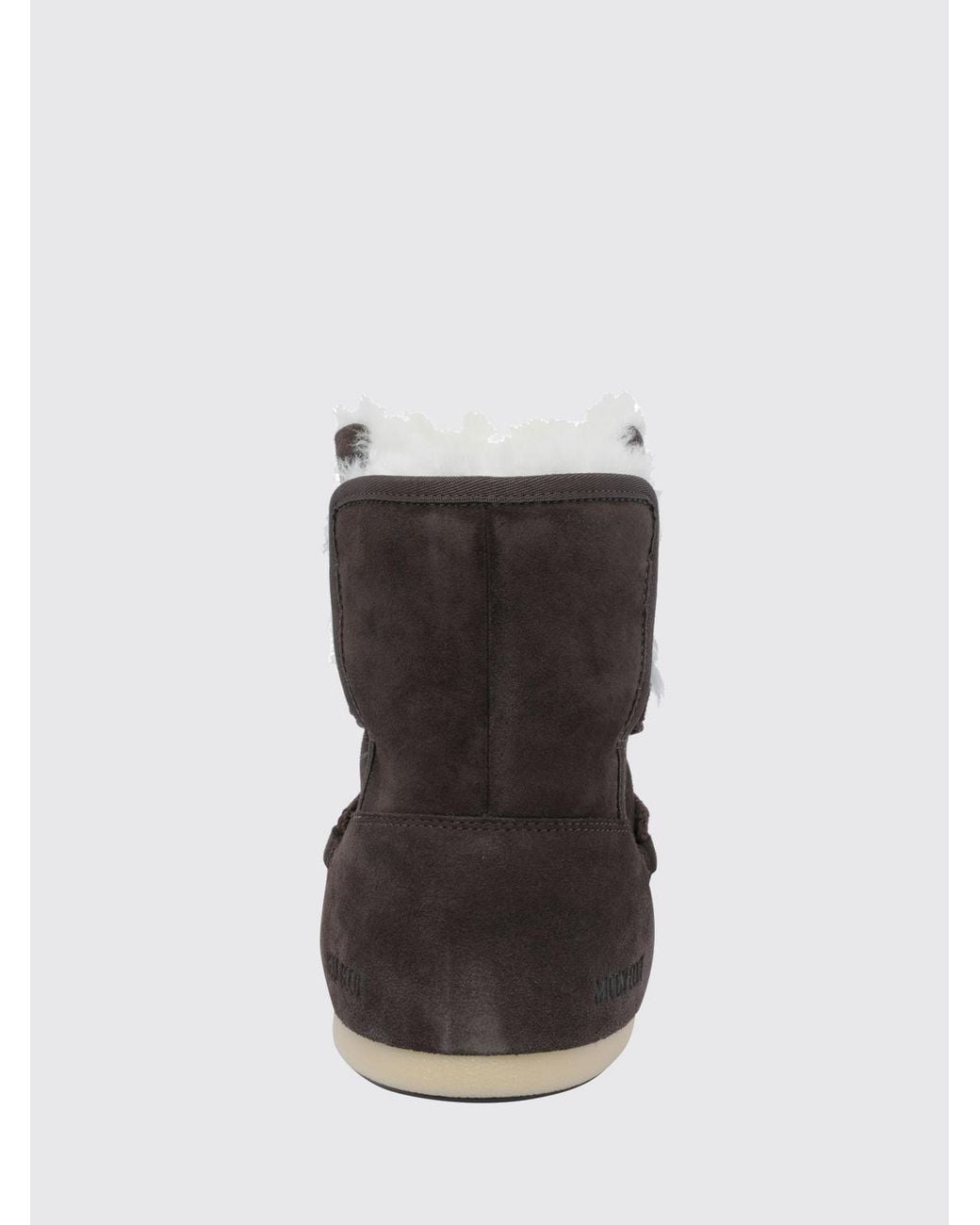 Moon Boot Black Evx Low-Cut Suede And Fur Snow Boots