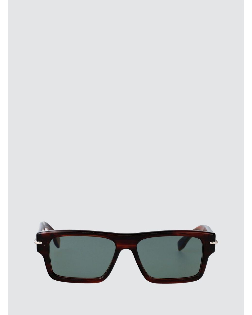Fendi Orange Rectangular Acetate Sunglasses With Contrasting Logo for men