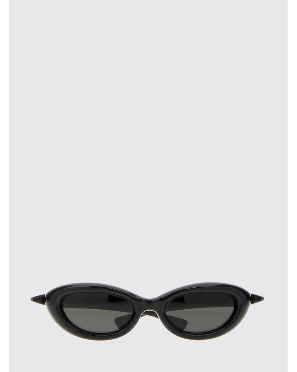 Bottega Veneta White Sardine Cat-Eye Sunglasses With Oval Tortoiseshell Frame