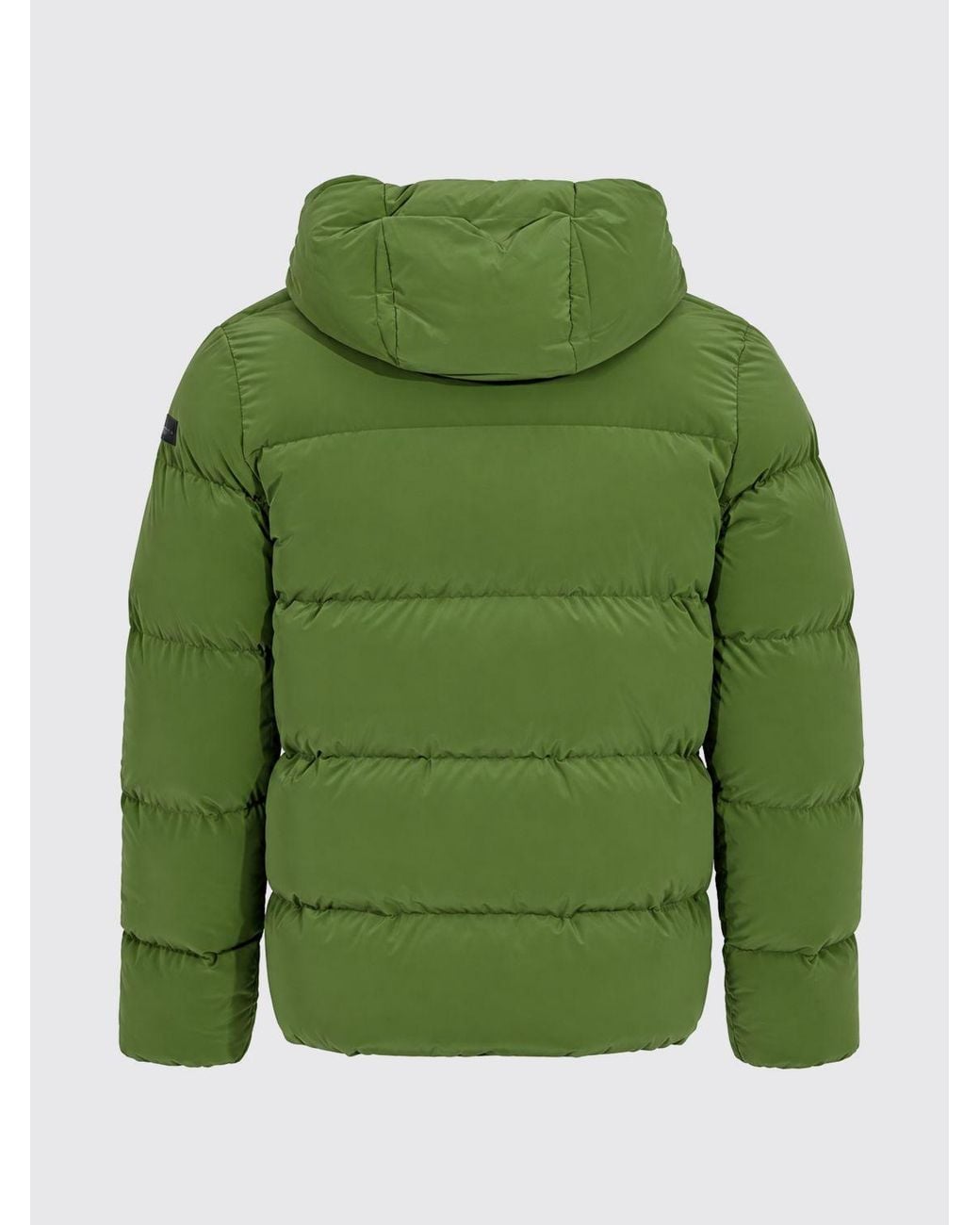 Rrd Green Short Quilted Windproof Polyester Down Jacket With Hood for men
