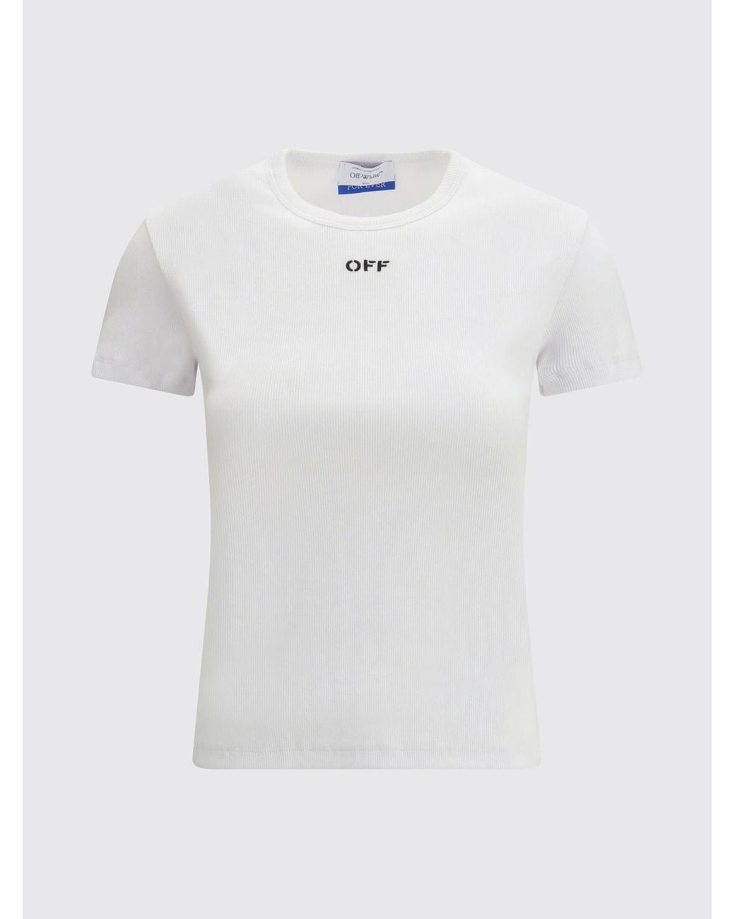 Off-White c/o Virgil Abloh White Cotton T-Shirts With Logo