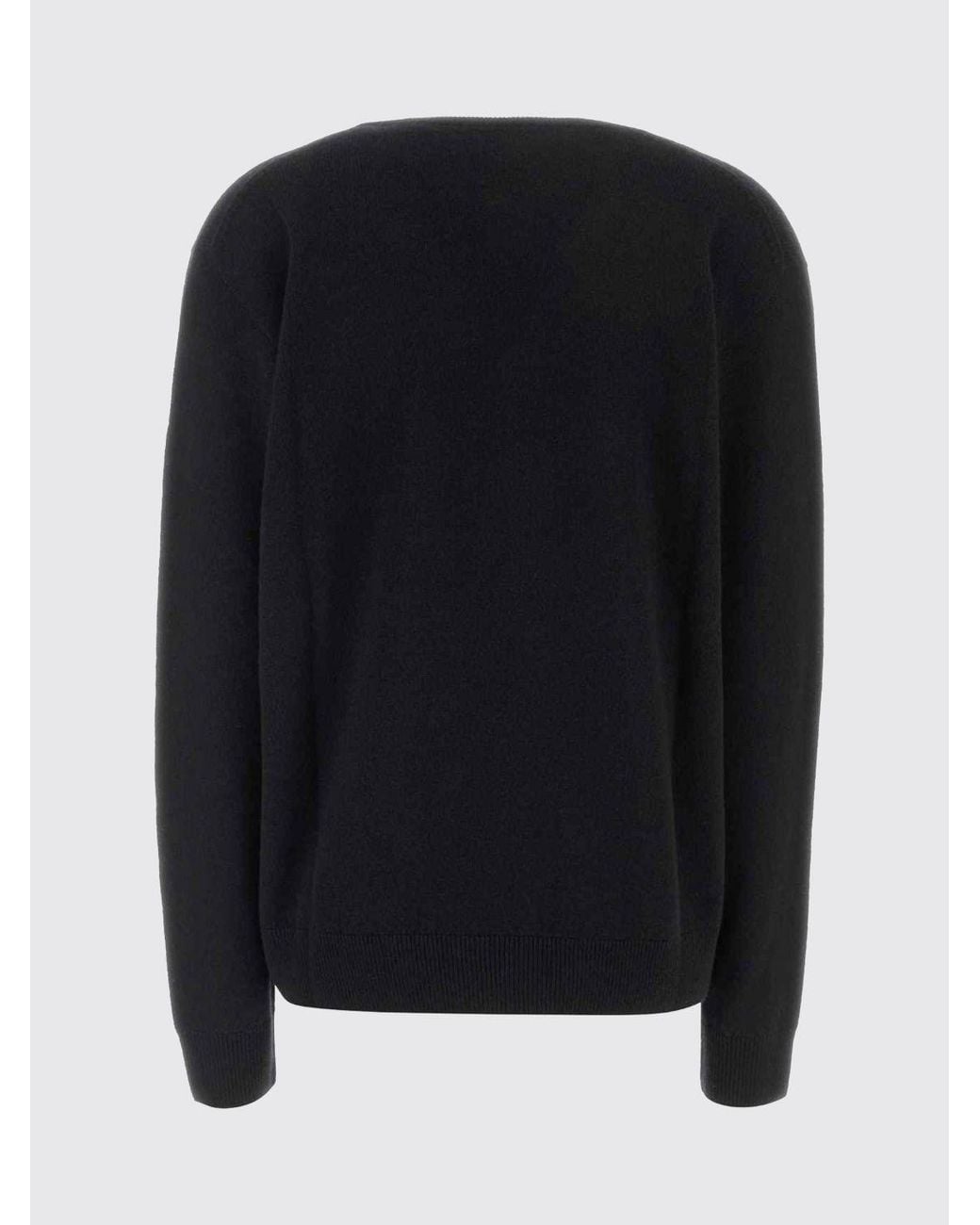 The Row Blue V-Neck Pure Cashmere Jumper With Long Sleeves
