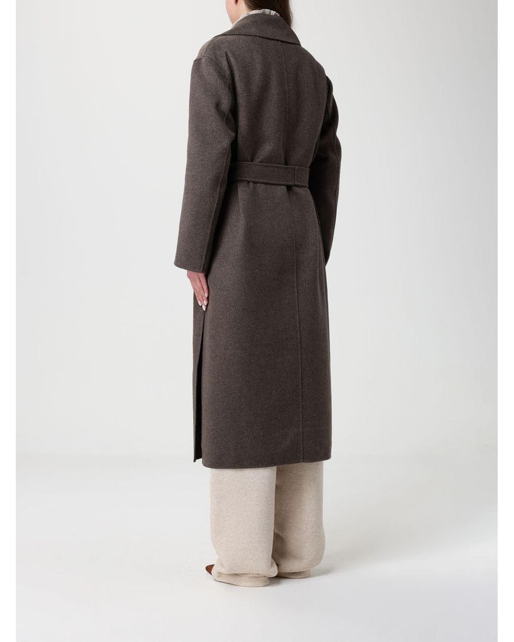Max Mara Gray Virgin Wool Coat