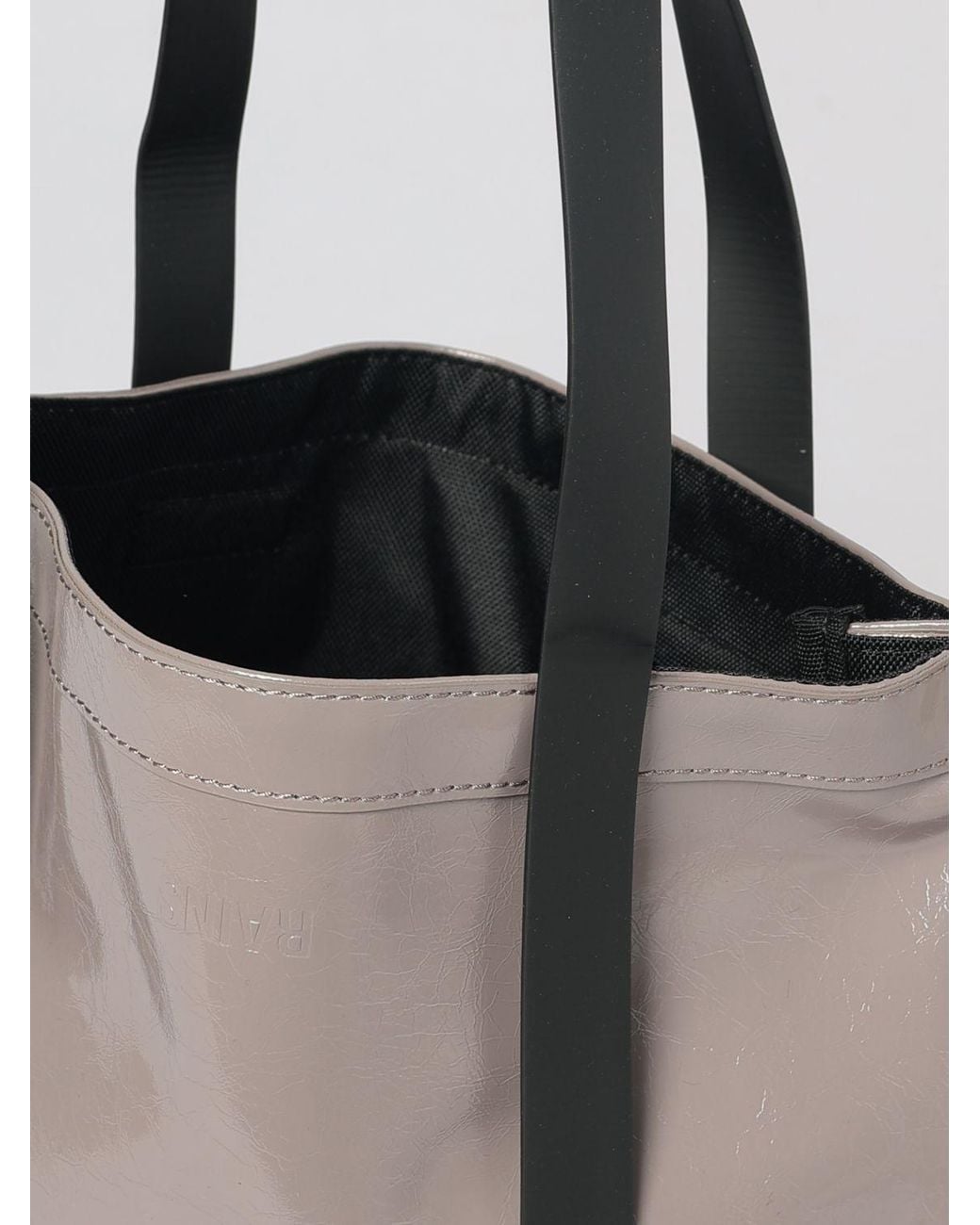 Rains Natural 2 Strap Waterproof Fabric Shoulder Bag With Double Handle
