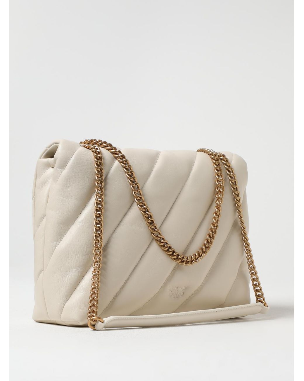 Pinko Natural Love Puff Quilted Nappa Leather Crossbody Bag