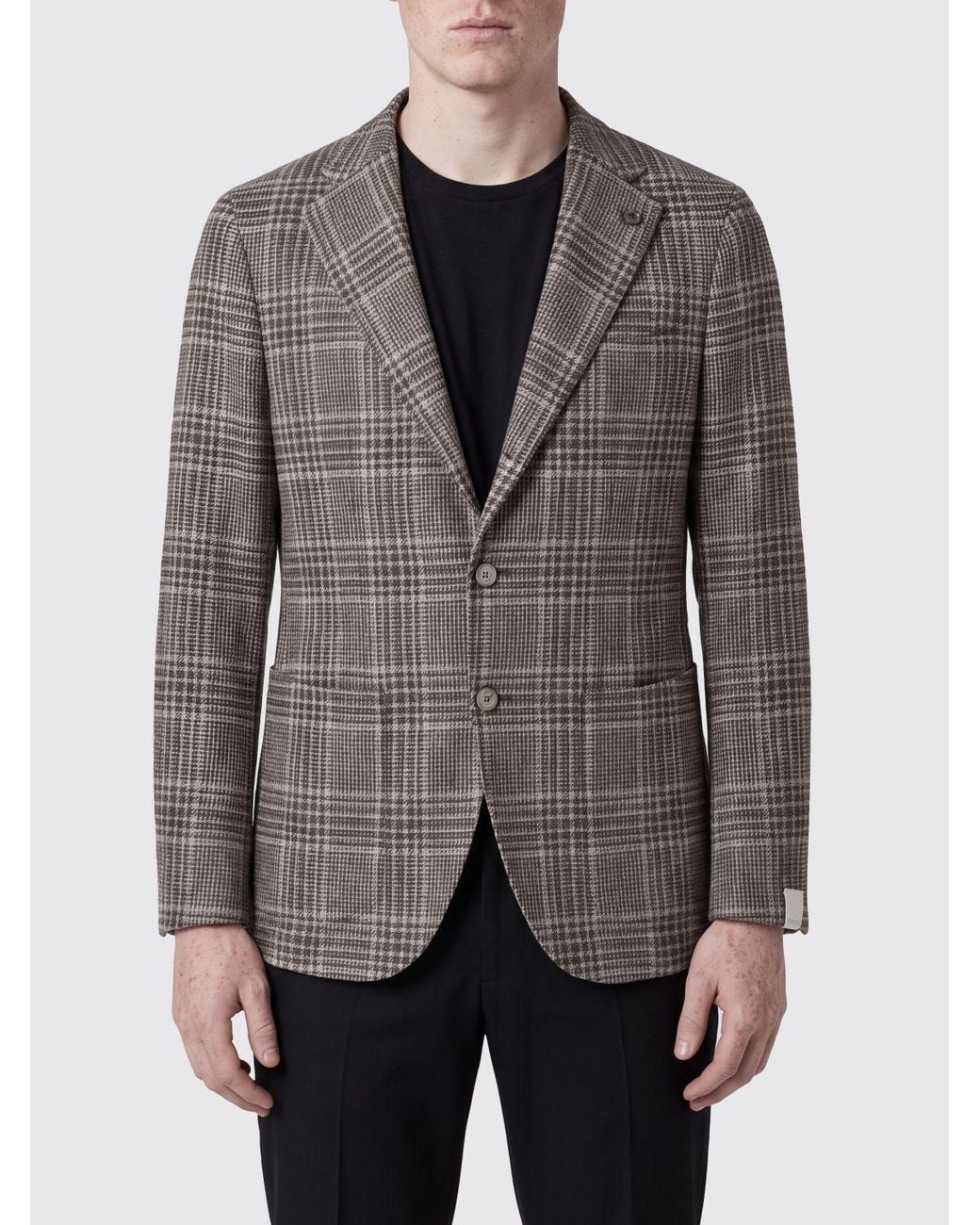 Santaniello Gray Single-Breasted Blazer for men