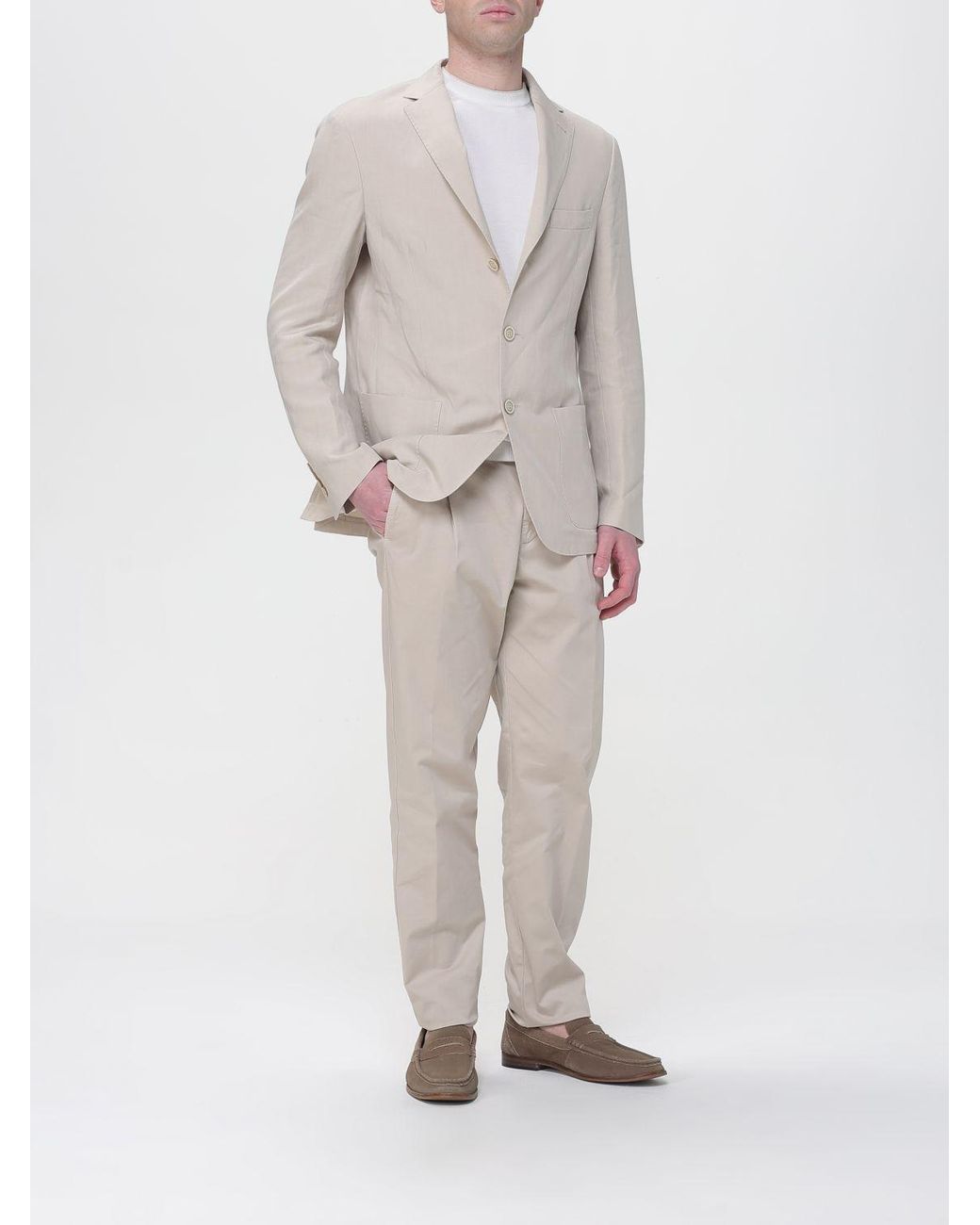Eleventy Gray Slim Fit Cotton Blend Trousers for men