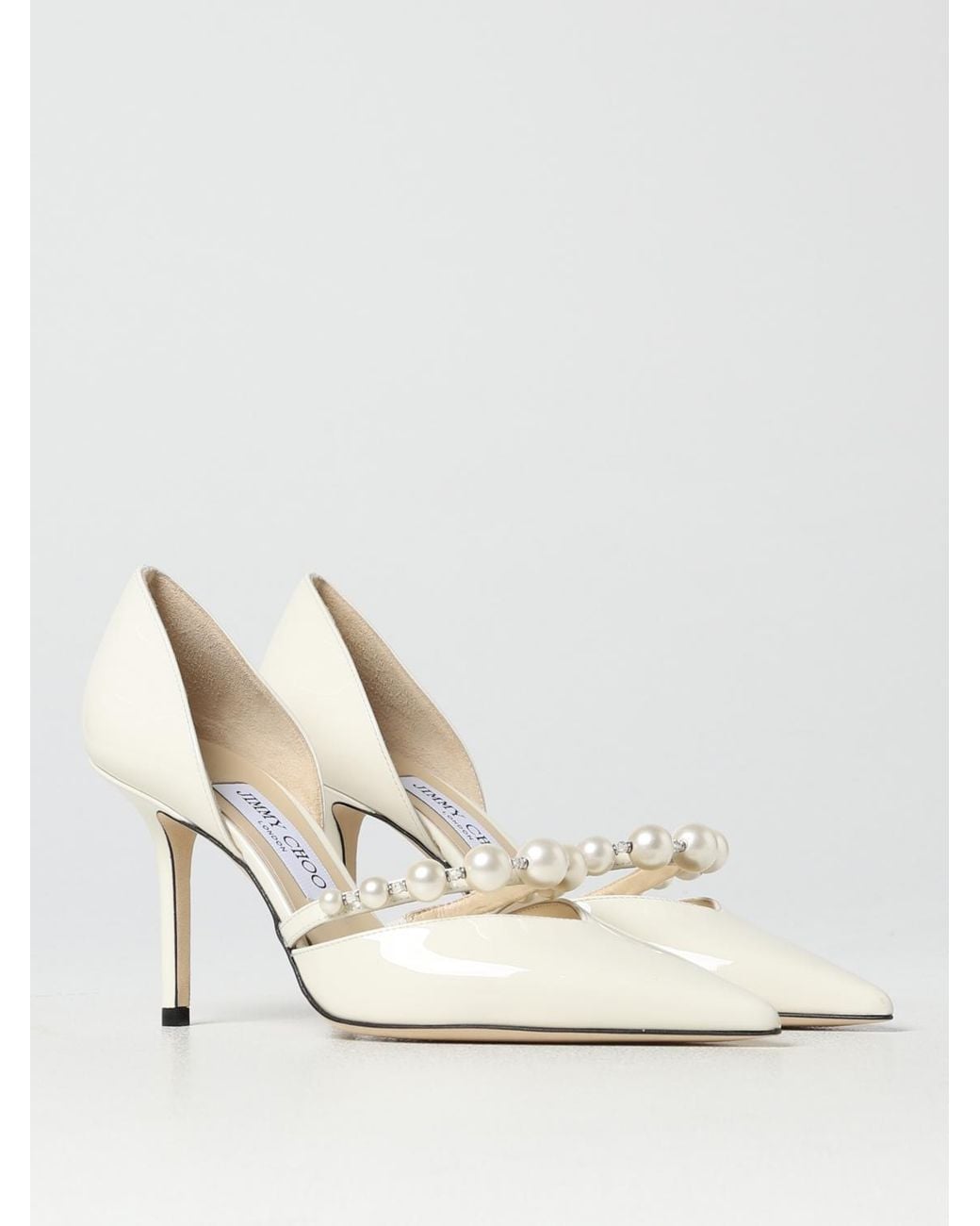 Jimmy Choo White Aurelie Pumps