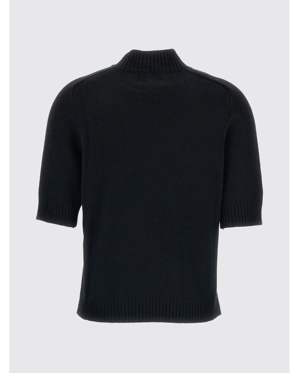 Loulou de Saison Blue Ruth Slim Fit Short-Sleeved Turtleneck