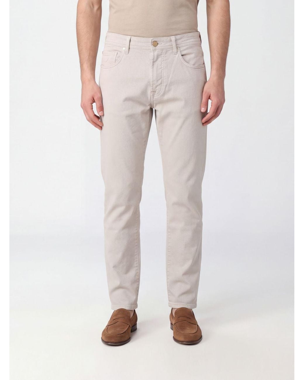 Jacob Cohen Pink Mid-Rise Straight Fit Stretch Denim Jeans for men