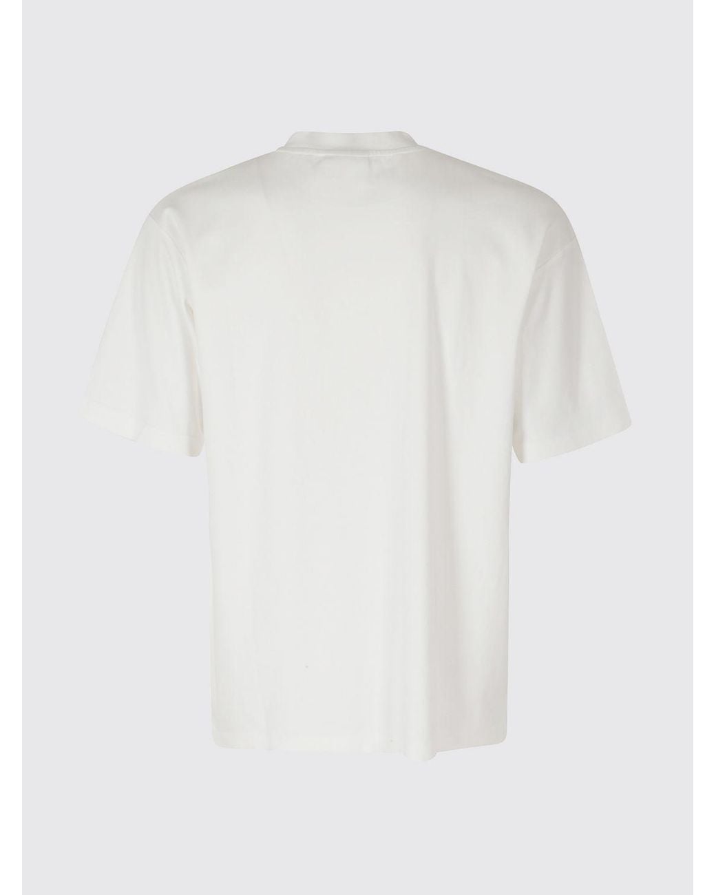 Drole de Monsieur White Graphic Print Pure Cotton T-Shirt With Lettering for men