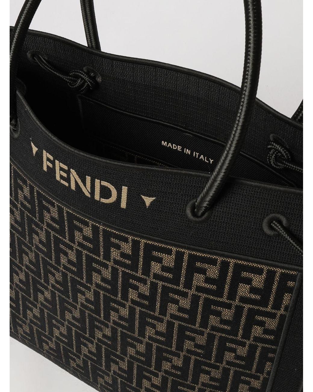 Fendi Black Large Superlight Technical Fabric Tote Bag With Ff Zucca Pattern