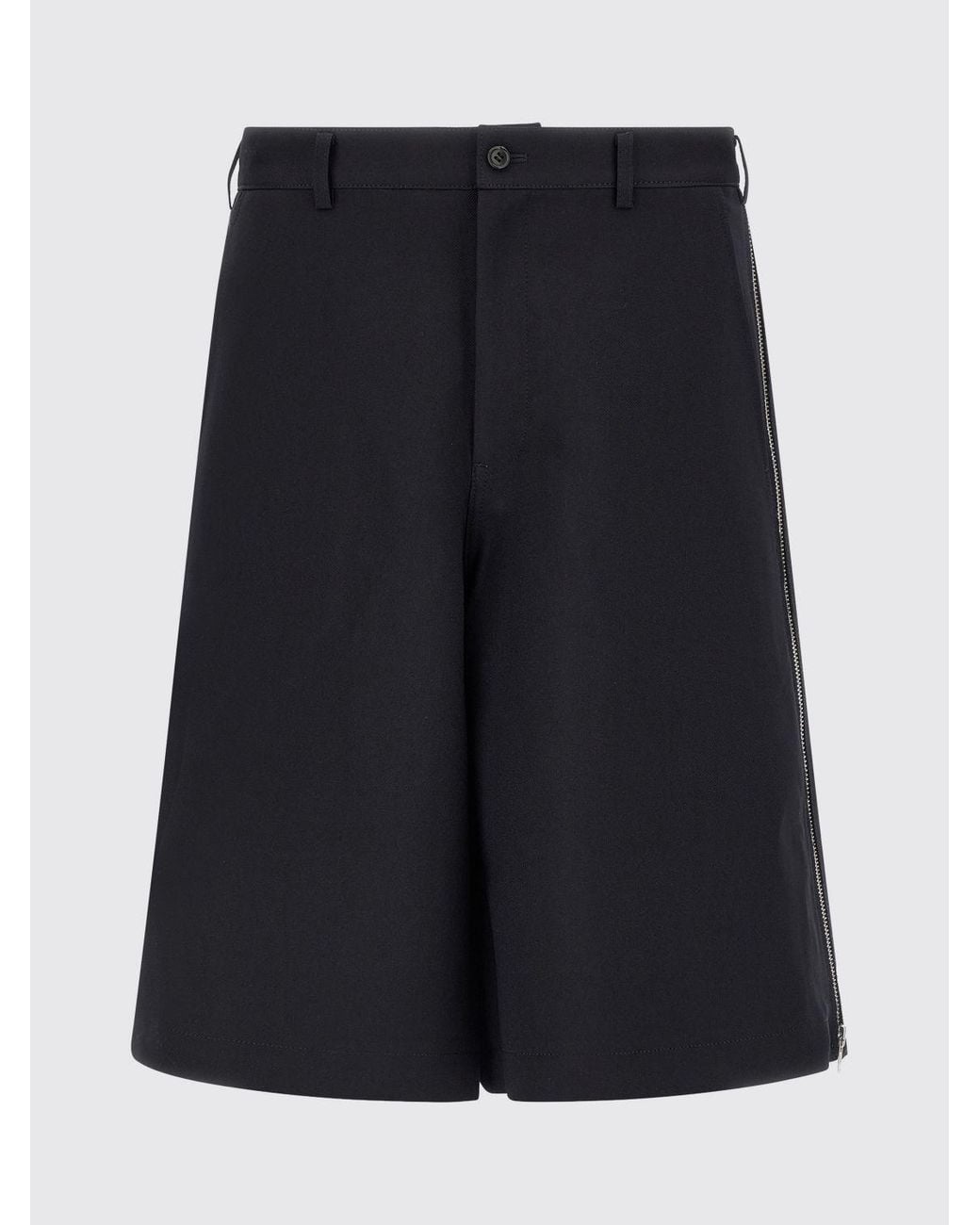 Comme des Garçons Blue Knee-Length Polyester Crêpe Chino Shorts for men