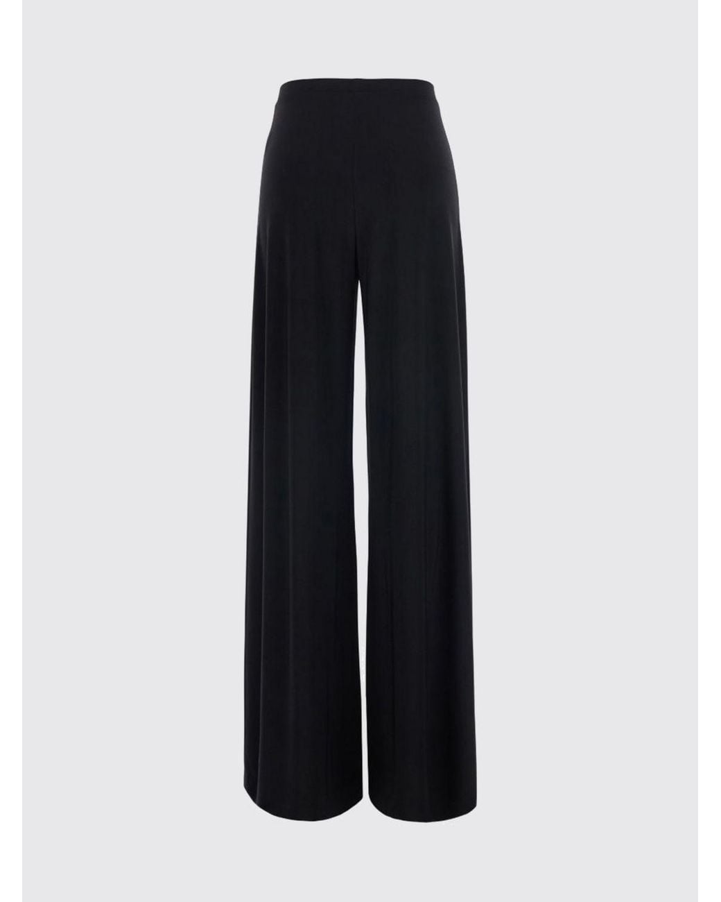 Norma Kamali Blue High-Waisted Elasticated Wide-Leg Jersey Trousers