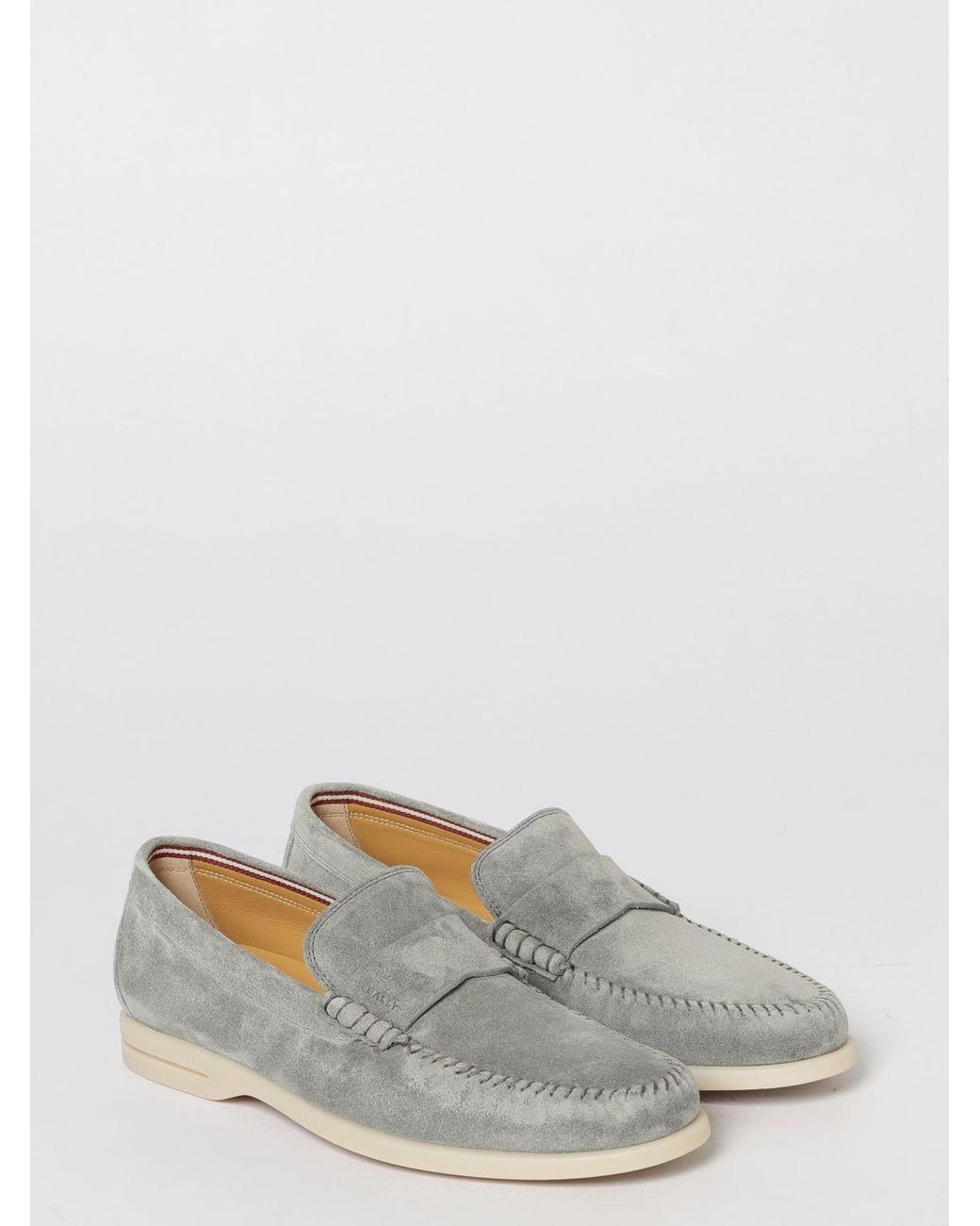 Bally White Suede Loafers for men