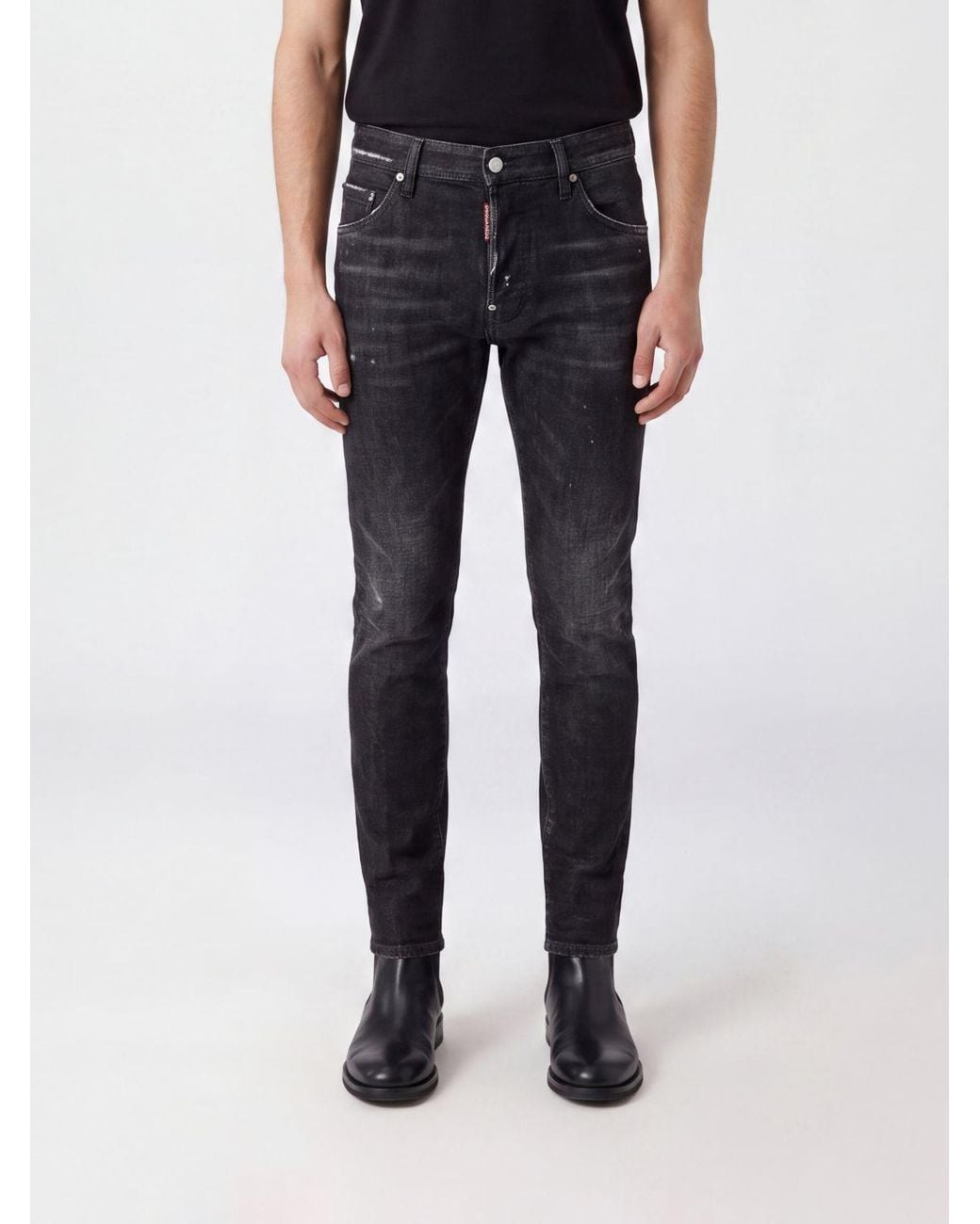 DSquared² Blue Mid-Rise Straight Jeans for men