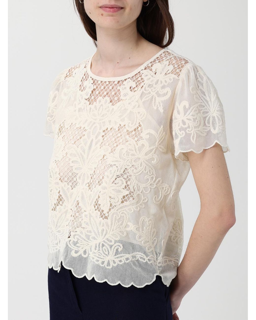 Twinset White Lace Top