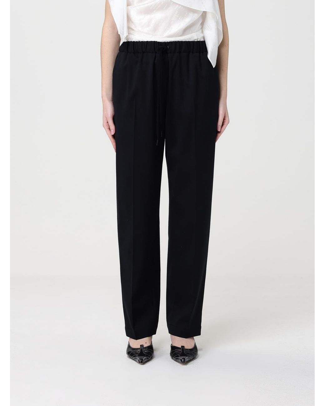 MM6 by Maison Margiela Black Wool Blend Trousers