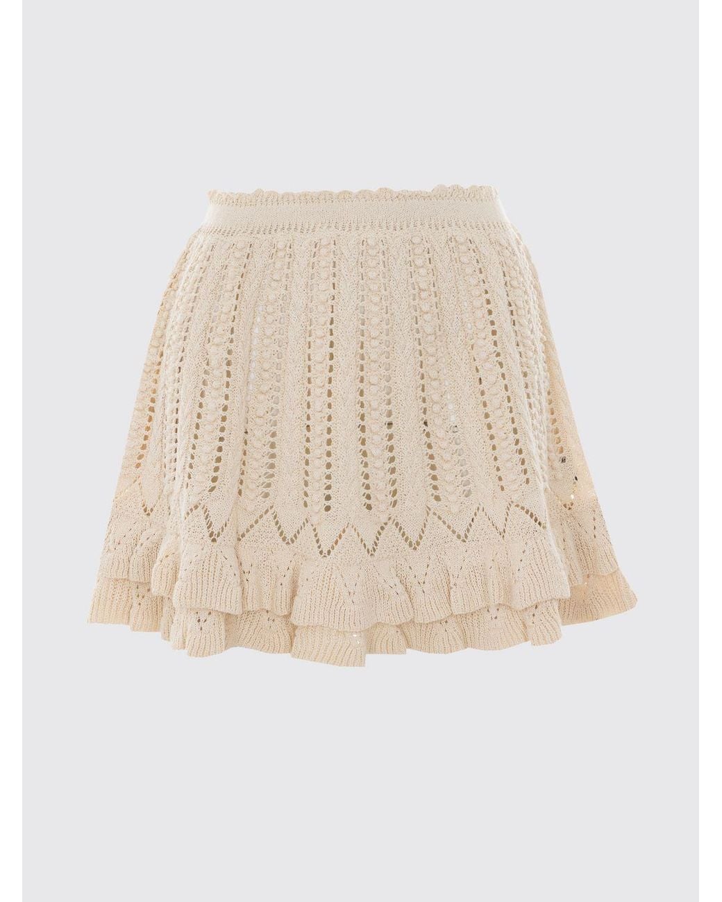 Isabel Marant White Cotton Knit Skirt
