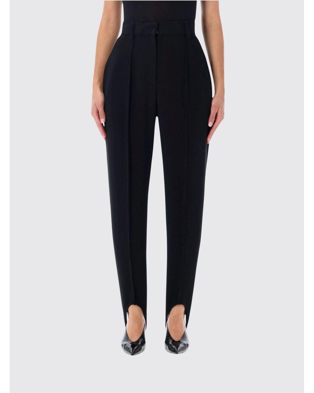 Stella McCartney Blue High-Waisted Straight-Leg Trousers