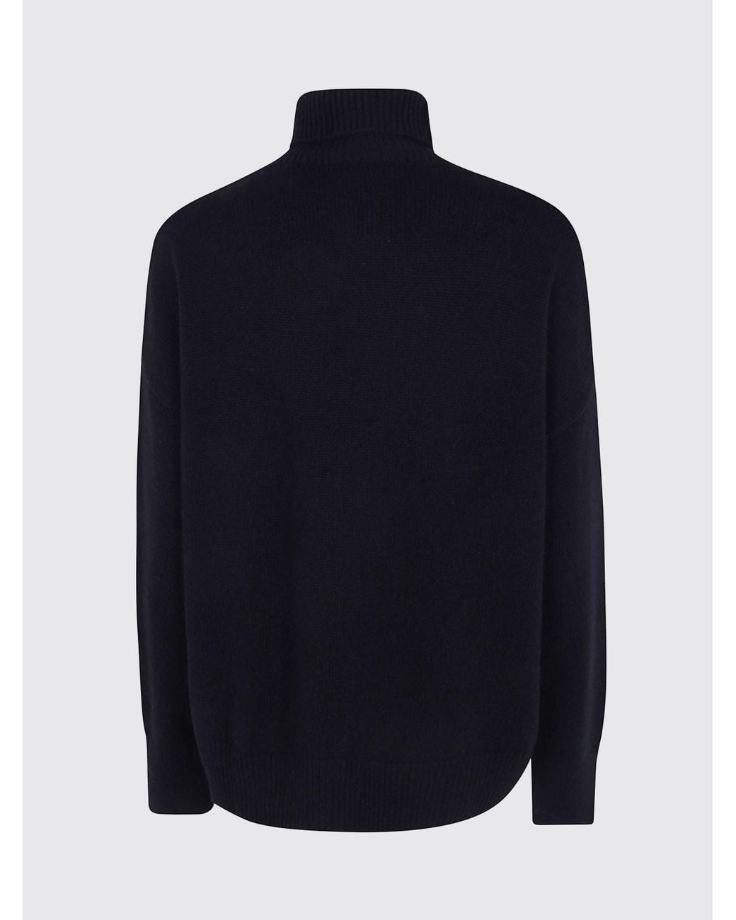 Mrz Blue Dropped Shoulder Virgin Wool And Cashmere Turtleneck Jumper