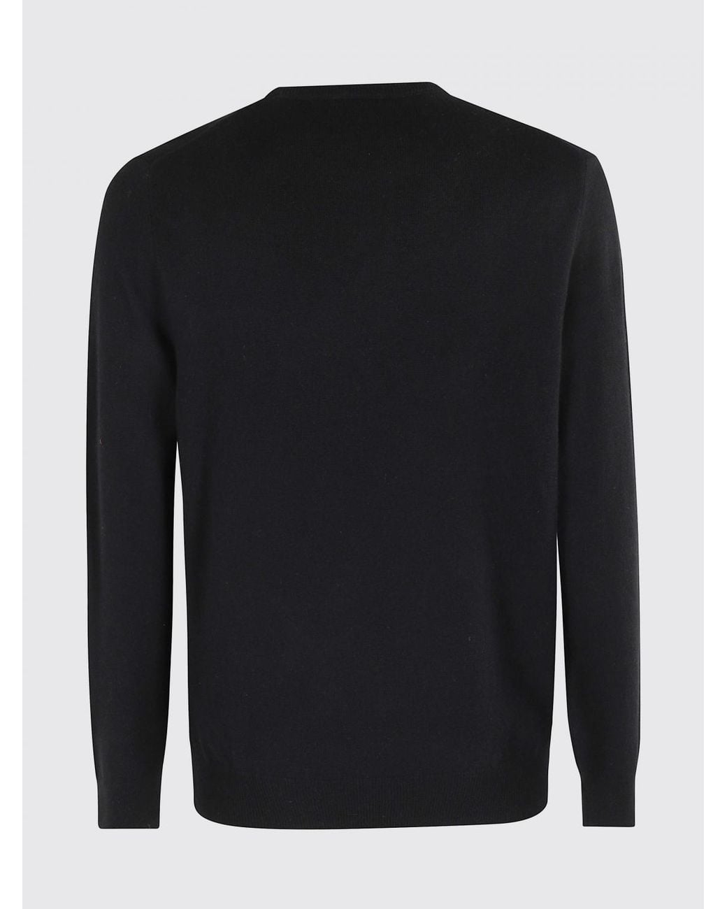 Polo Ralph Lauren Black Wool Crewneck Jumper With Embroidered Pony Logo for men