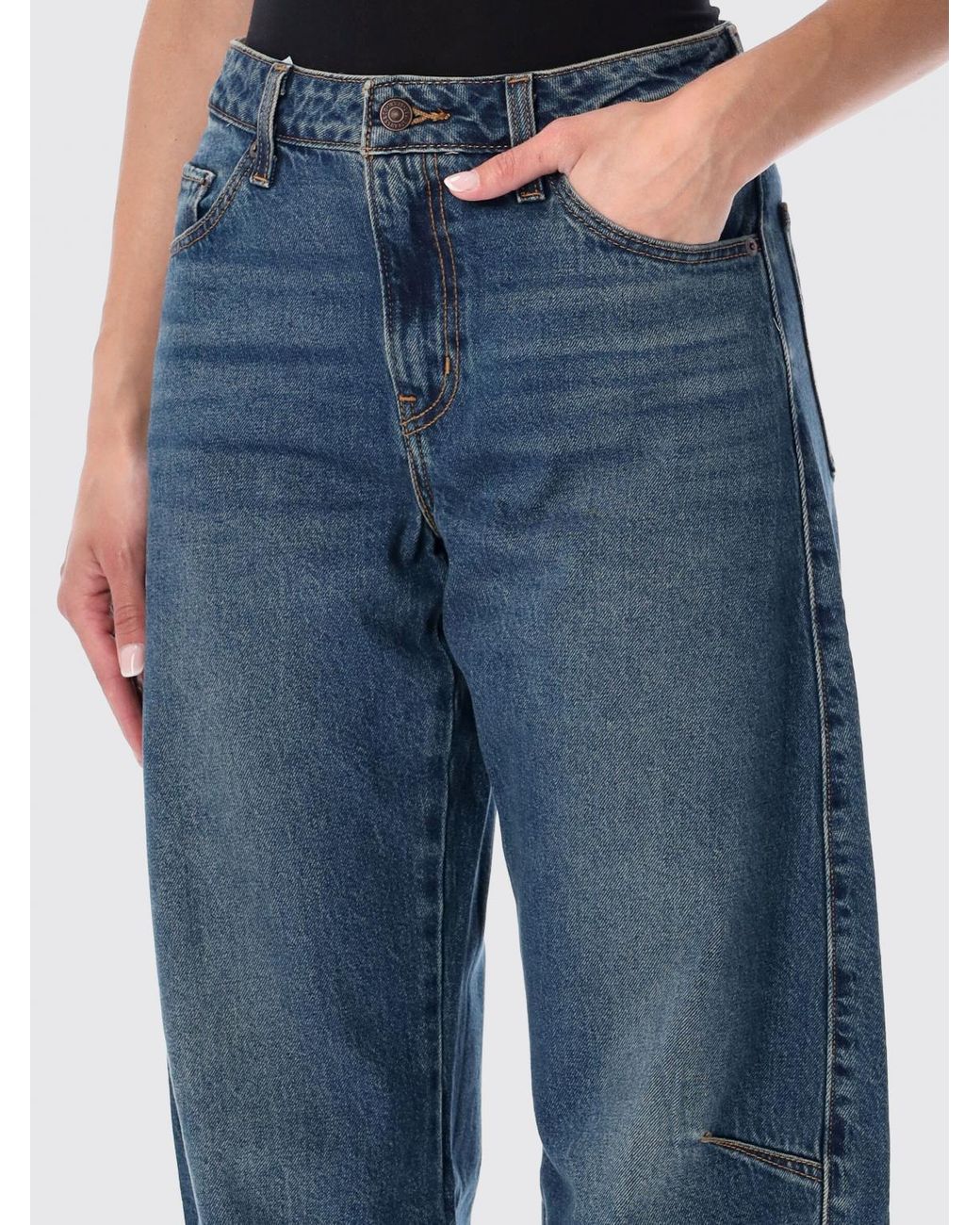 Levi's Blue High-Waisted Baggy Jeans