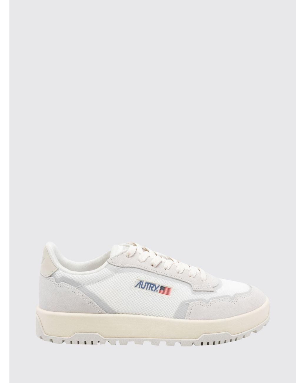 Autry Natural Wildpace Low Leather And Mesh Sneakers With Contrast Logo And Serrated Sole for men