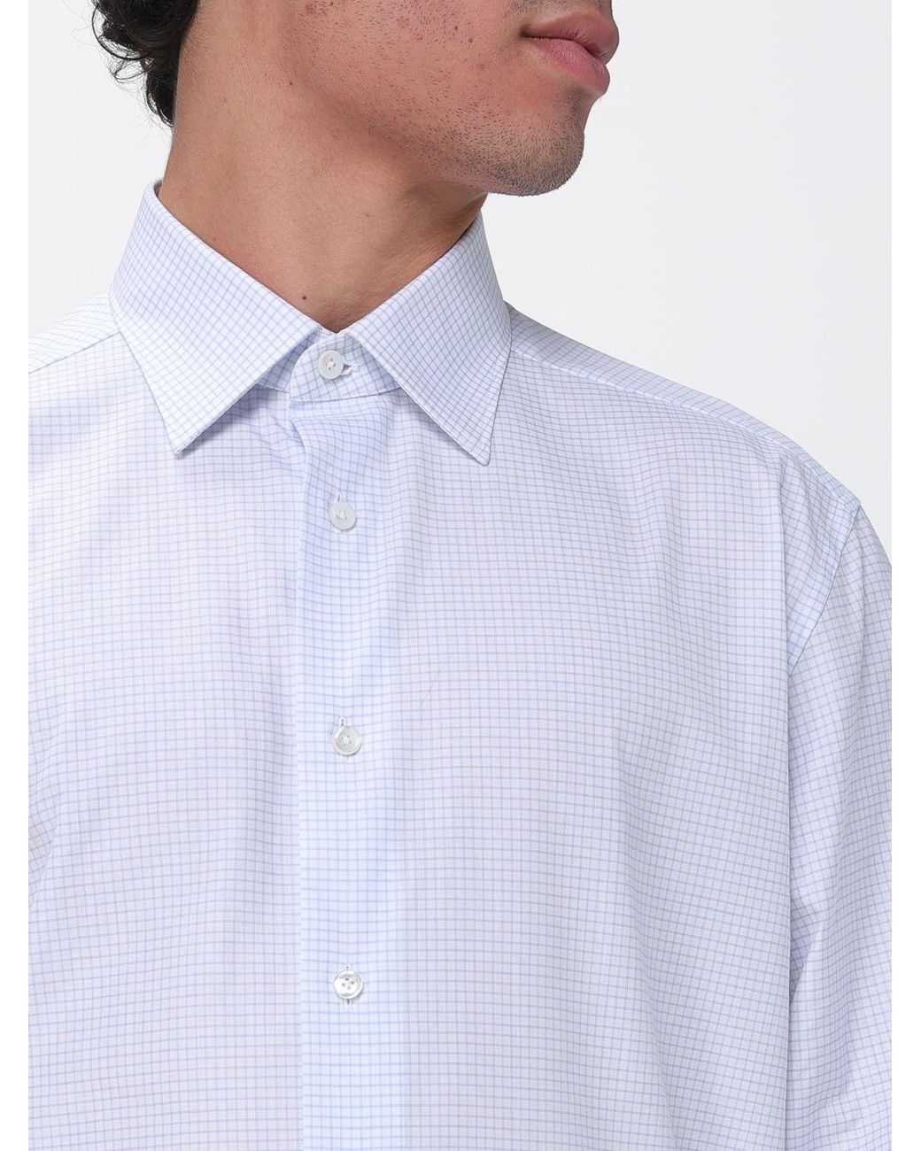 Zegna White Classic Poplin Shirt for men