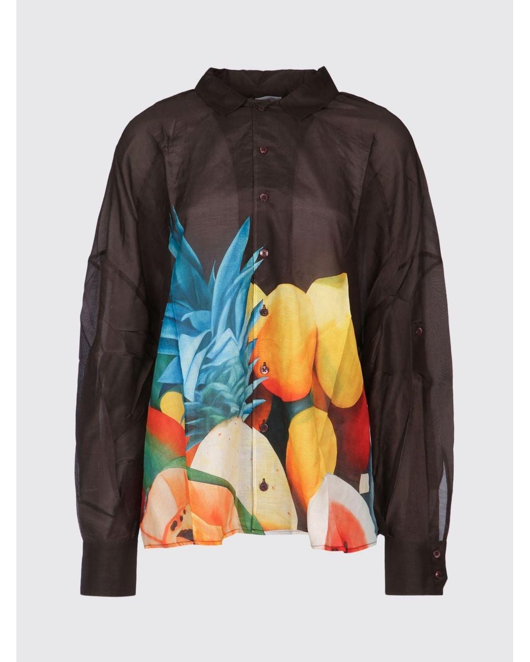 Donde Esteban Blue Printed Cotton Shirt