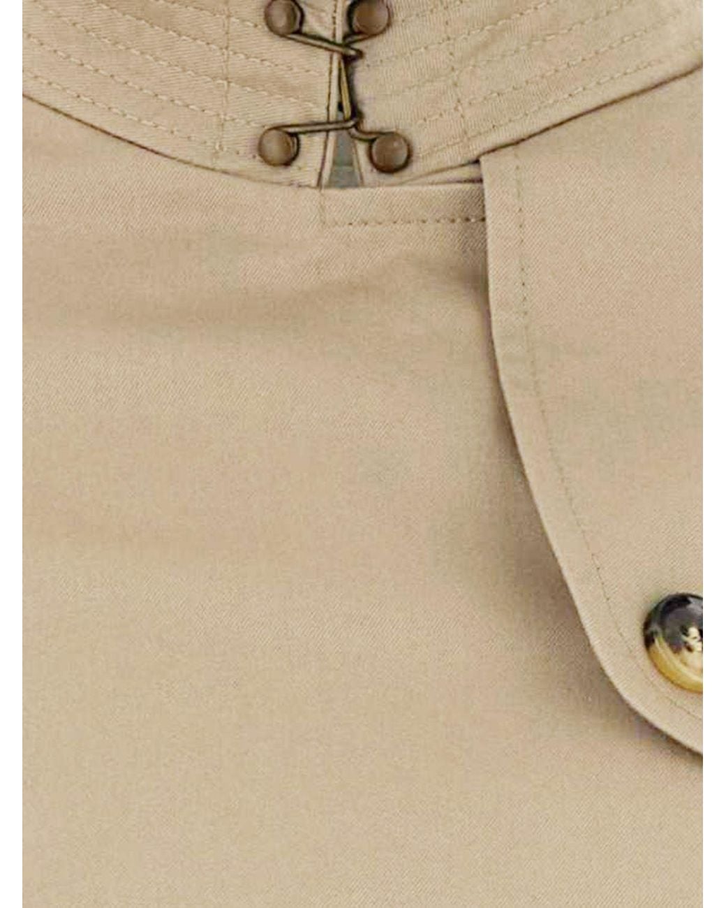 Burberry Natural Double-Breasted Trench Coat